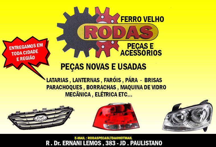 Banner FERRO VELHO RODAS PEÇAS E ACESSÓRIOS